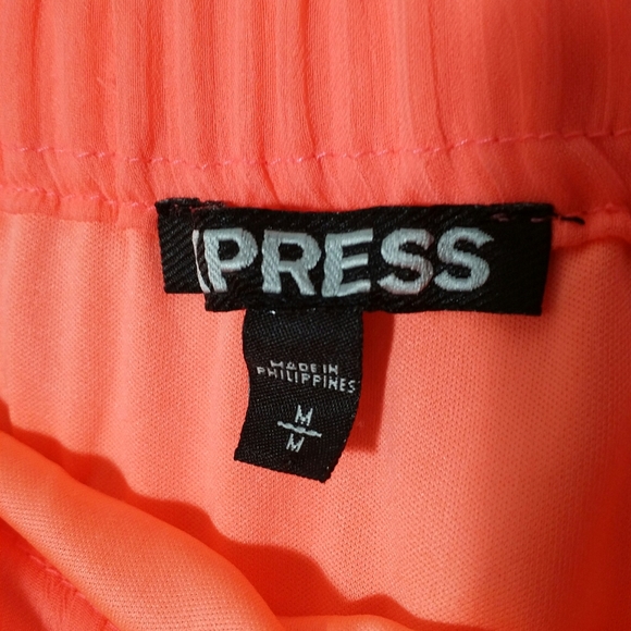 Express sheer high low pink skirt stretchy waist - Picture 2 of 5